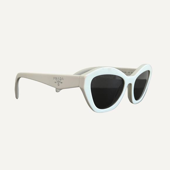 Prada SPRA02 17k-08Z Women's White Acetate Tinted Sunglasses - Picture 1 of 5